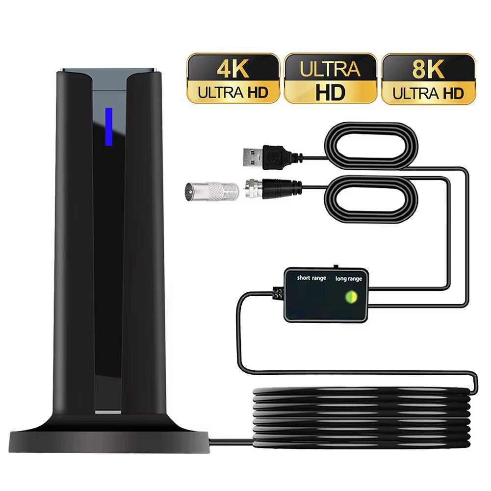 Smart TV Indoor HD Digital TV Antenna Receiving Distance Signal Amplifier Supports 4K 1080P High-Definition Mini Antenna