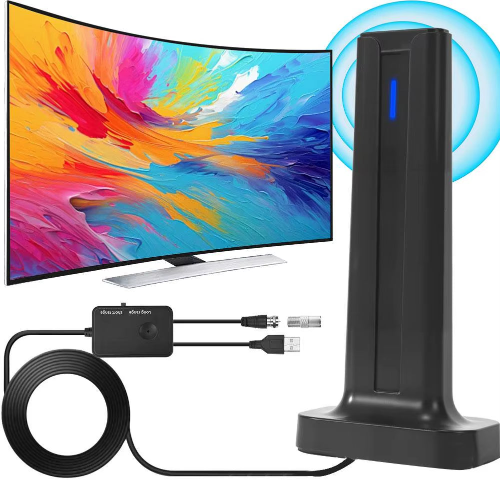 Smart TV Indoor HD Digital TV Antenna Receiving Distance Signal Amplifier Supports 4K 1080P High-Definition Mini Antenna