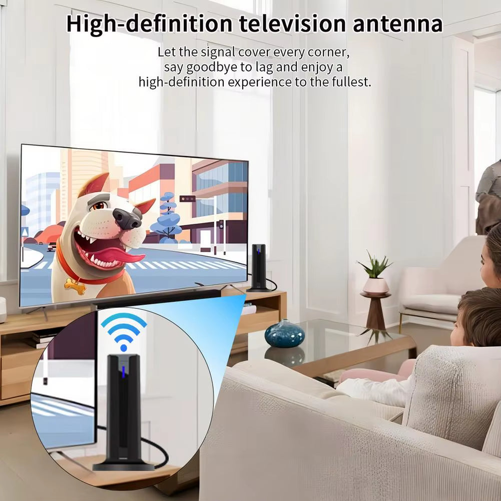 Smart TV Indoor HD Digital TV Antenna Receiving Distance Signal Amplifier Supports 4K 1080P High-Definition Mini Antenna