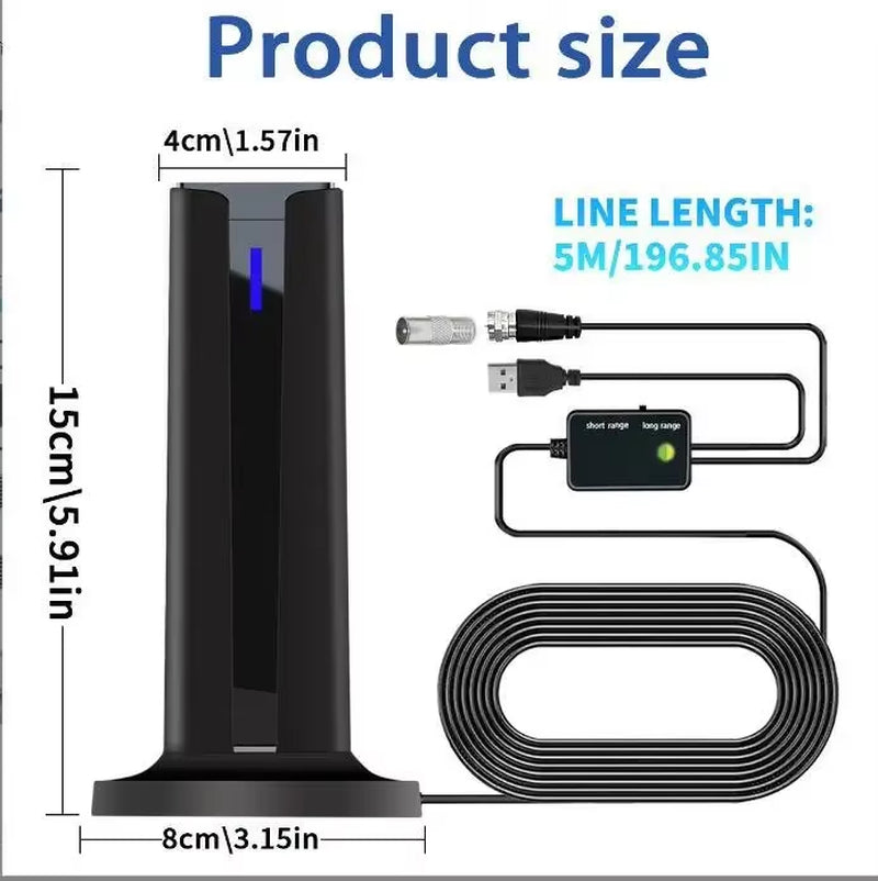 Smart TV Indoor HD Digital TV Antenna Receiving Distance Signal Amplifier Supports 4K 1080P High-Definition Mini Antenna